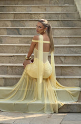 Fioreclo Alaya Maxi Dress in Lemon