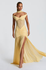 Fioreclo Alaya Maxi Dress in Lemon