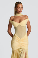 Fioreclo Alaya Maxi Dress in Lemon