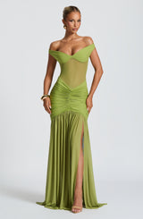 Fioreclo Alaya Maxi Dress in Olive