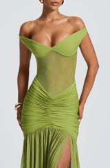Fioreclo Alaya Maxi Dress in Olive