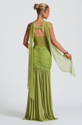 Fioreclo Alaya Maxi Dress in Olive