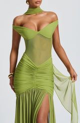 Fioreclo Alaya Maxi Dress in Olive