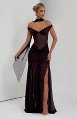 Fioreclo Alaya Maxi Dress in Plum