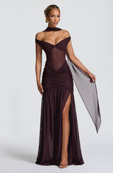 Fioreclo Alaya Maxi Dress in Plum