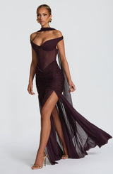 Fioreclo Alaya Maxi Dress in Plum