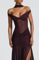 Fioreclo Alaya Maxi Dress in Plum
