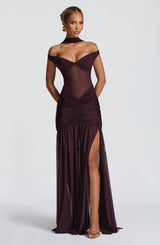 Fioreclo Alaya Maxi Dress in Plum