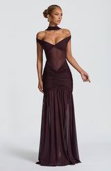 Fioreclo Alaya Maxi Dress in Plum