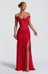 Fioreclo Alaya Maxi Dress in Red