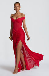 Fioreclo Alaya Maxi Dress in Red