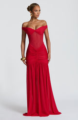 Fioreclo Alaya Maxi Dress in Red