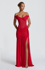 Fioreclo Alaya Maxi Dress in Red