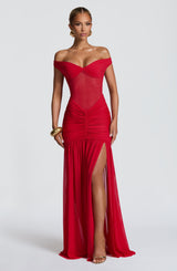 Fioreclo Alaya Maxi Dress in Red