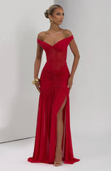 Fioreclo Alaya Maxi Dress in Red