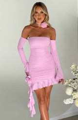 Fioreclo Aleah Mini Dress in Pink