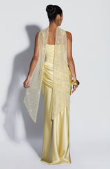 Fioreclo Alessandra Maxi Dress in Lemon