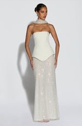 Fioreclo Allora Maxi Skirt in Ivory