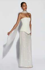 Fioreclo Allora Maxi Skirt in Ivory