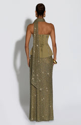 Fioreclo Allora Maxi Skirt in Sage