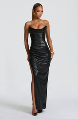 Fioreclo Alva Maxi Dress in Black