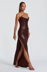 Fioreclo Alva Maxi Dress in Burgundy