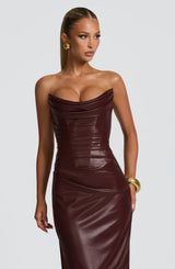 Fioreclo Alva Maxi Dress in Burgundy