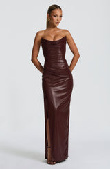 Fioreclo Alva Maxi Dress in Burgundy
