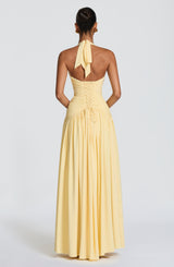 Fioreclo Amara Maxi Dress in Lemon