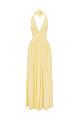 Fioreclo Amara Maxi Dress in Lemon