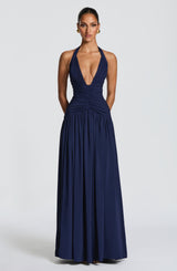 Fioreclo Amara Maxi Dress in Navy
