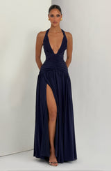 Fioreclo Amara Maxi Dress in Navy
