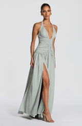 Fioreclo Amara Maxi Dress in Sage