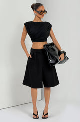 Fioreclo Amarah Bermuda Shorts in Black