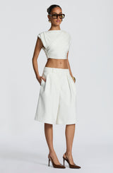 Fioreclo Amarah Bermuda Shorts in Ivory