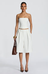 Fioreclo Amarah Bermuda Shorts in Ivory