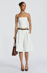Fioreclo Amarah Bermuda Shorts in Ivory