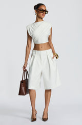 Fioreclo Amarah Bermuda Shorts in Ivory