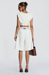 Fioreclo Amarah Bermuda Shorts in Ivory