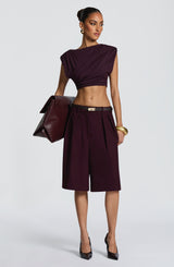 Fioreclo Amarah Bermuda Shorts in Plum