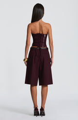 Fioreclo Amarah Bermuda Shorts in Plum