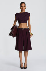 Fioreclo Amarah Bermuda Shorts in Plum