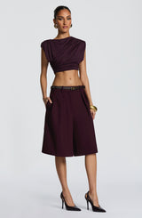 Fioreclo Amarah Bermuda Shorts in Plum