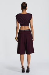 Fioreclo Amarah Bermuda Shorts in Plum