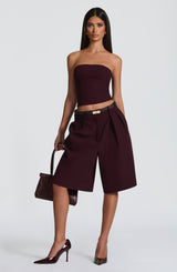 Fioreclo Amarah Bermuda Shorts in Plum
