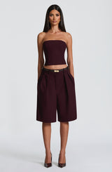 Fioreclo Amarah Bermuda Shorts in Plum