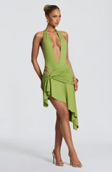 Fioreclo Amaro Mini Skirt in Olive