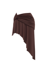 Fioreclo Amaro Mini Skirt in Plum Brown