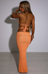 Fioreclo Amberly Maxi Skirt in Orange