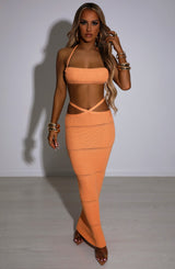 Fioreclo Amberly Maxi Skirt in Orange